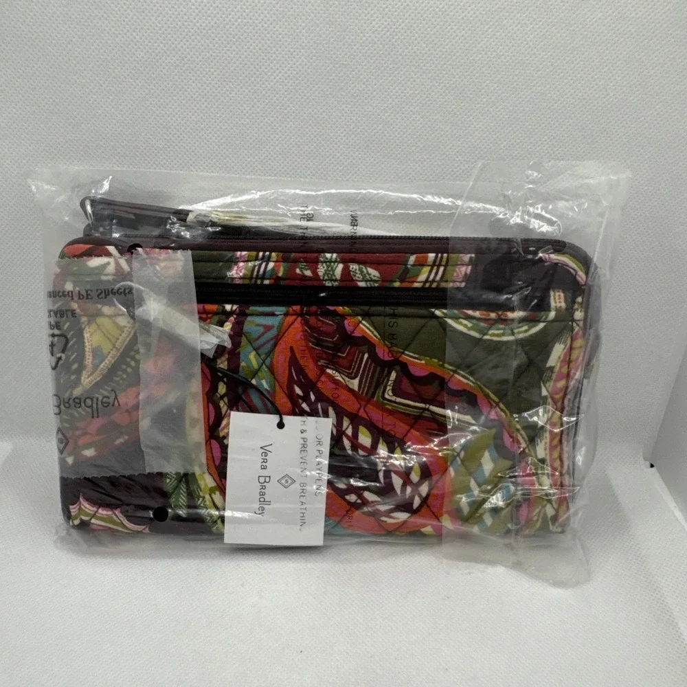 NWT Vera Bradley Heirloom Paisley RFID Grab & Go Wristlet Signature Cotton